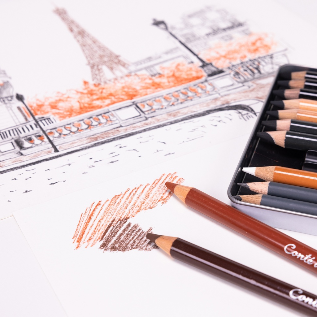 SET DE LAPIZ P/DIBUJO CONTE - CONTE