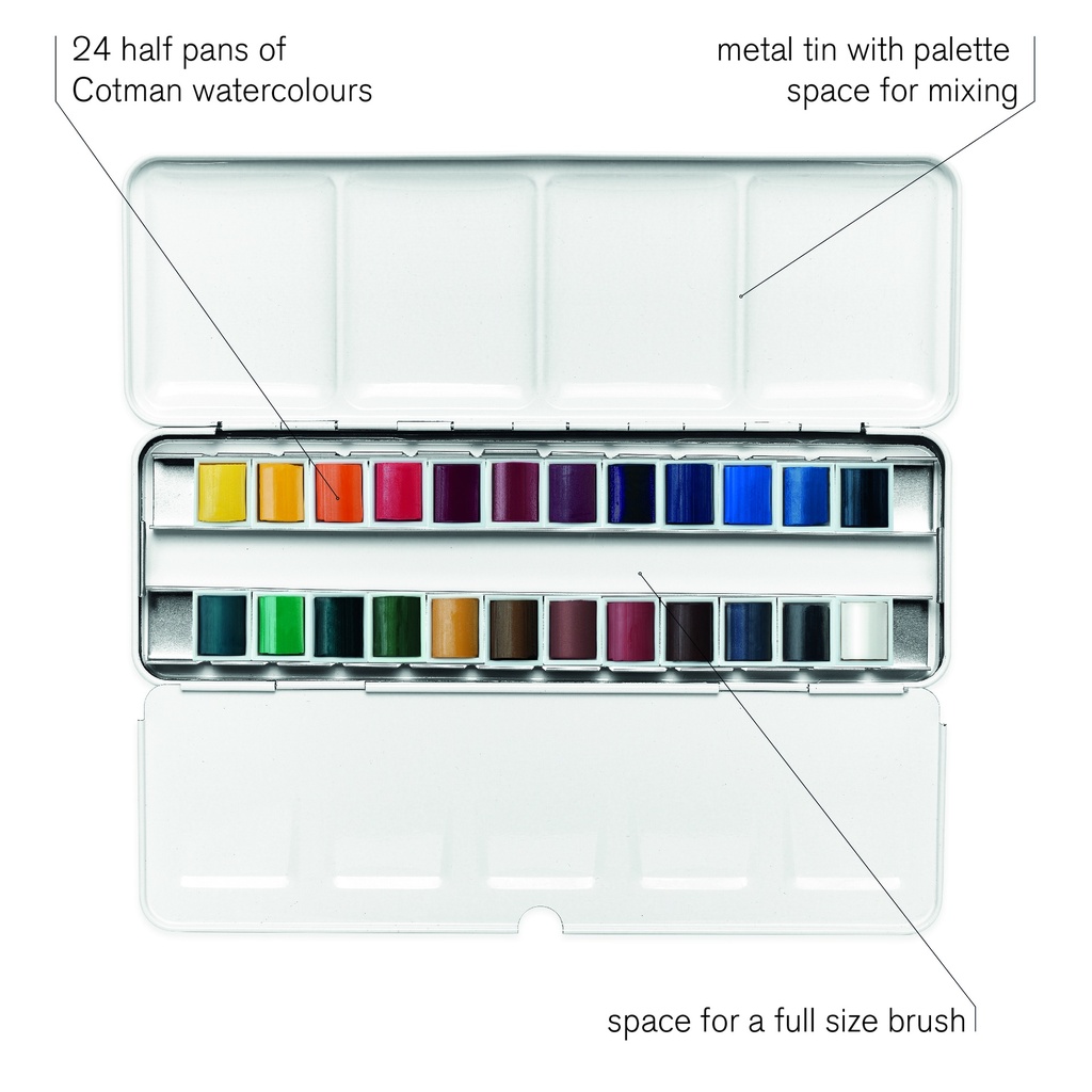 SET DE ACUARELA COTMAN CAJA METAL 0390645 - WINSOR & NE