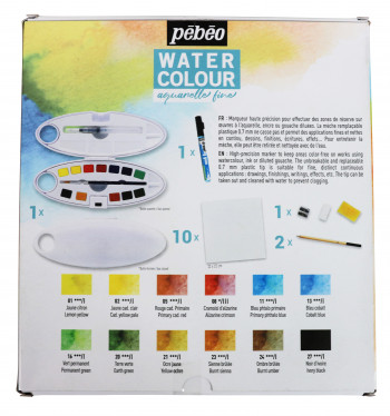 SET DE ACUARELAS EN PASTILLA 12 COL. OVAL