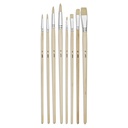 SET 8 PINCELES (4 REDONDOS/4 PLANOS) CERDA