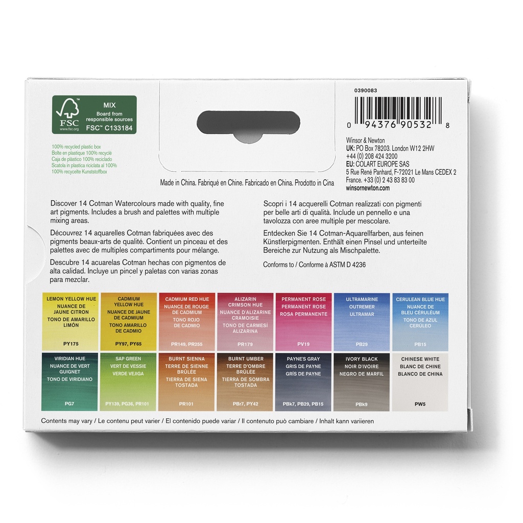 SET DE ACUARELA COMPACT 0390083 COTMAN - WINSOR & NE