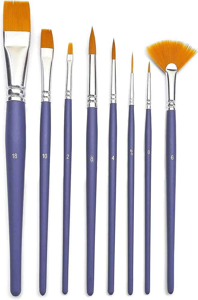 SET DE PINCELES SINTETICO 8 CON ABANICO SURTIDOS - PEBEO