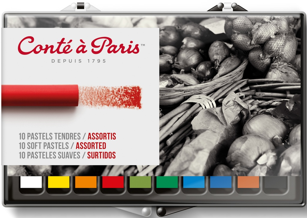 CRAYON PASTEL SUAVE X10 BARRA CONTE