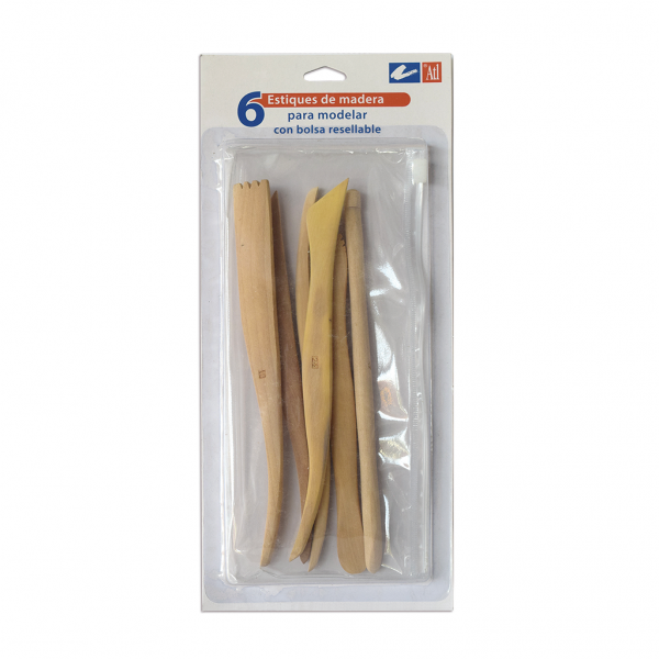 ESTIQUES DE MADERA PARA MODELAR C/6 - ATL