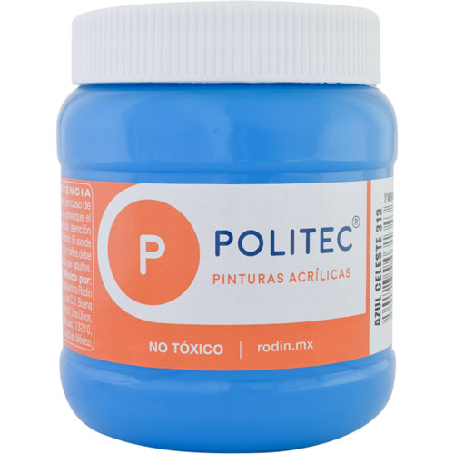 PINTURA ACRILICA 250ML AZUL CELESTE NO.313 - POLITEC