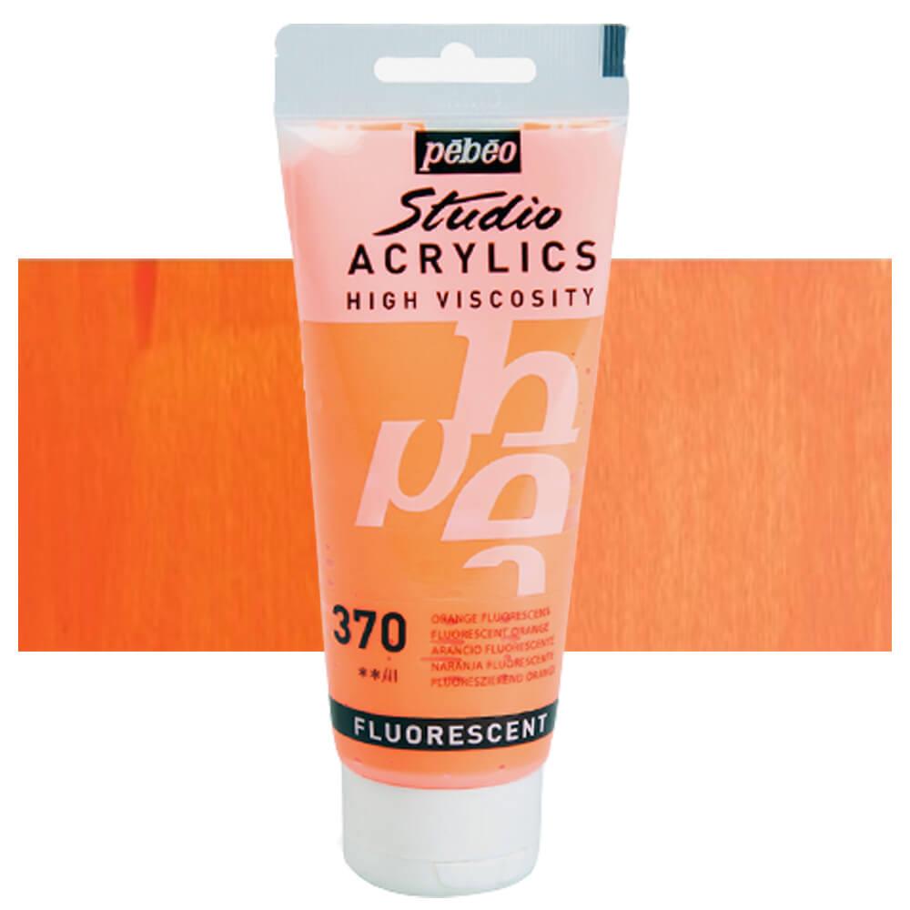 ACRILICO STUDIO 100ML NARANJA FLUORESCENTE NO.370 - PEBEO