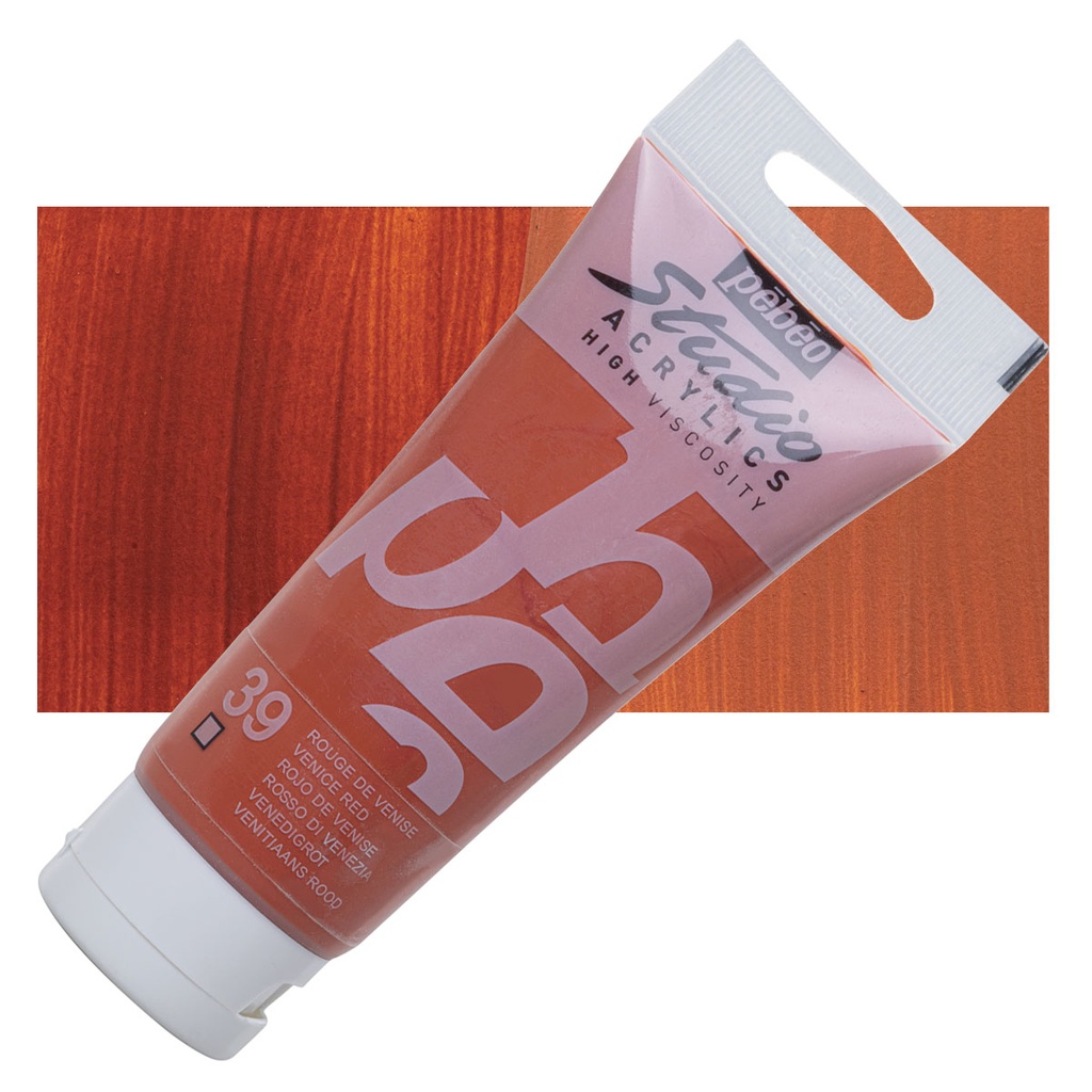 ACRILICO STUDIO 100ML VENICE RED NO.39 - PEBEO