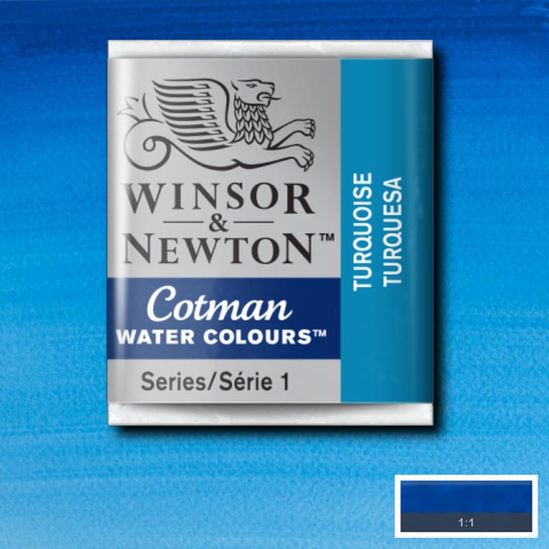 ACUARELA COTMAN EN PASTILLA TURQUOISE 0301654 - WINSOR & NE