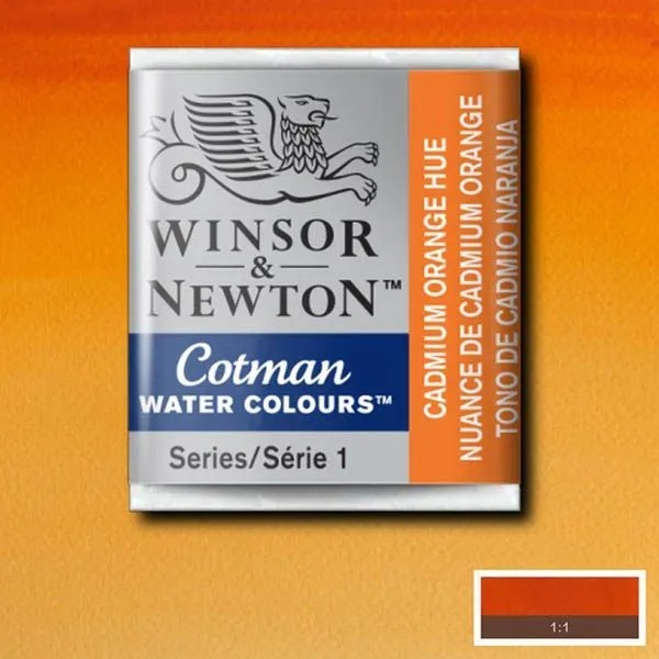 ACUARELA COTMAN EN PASTILLA CADMIUM ORANGE HUE 0301090 - WINSOR & NE