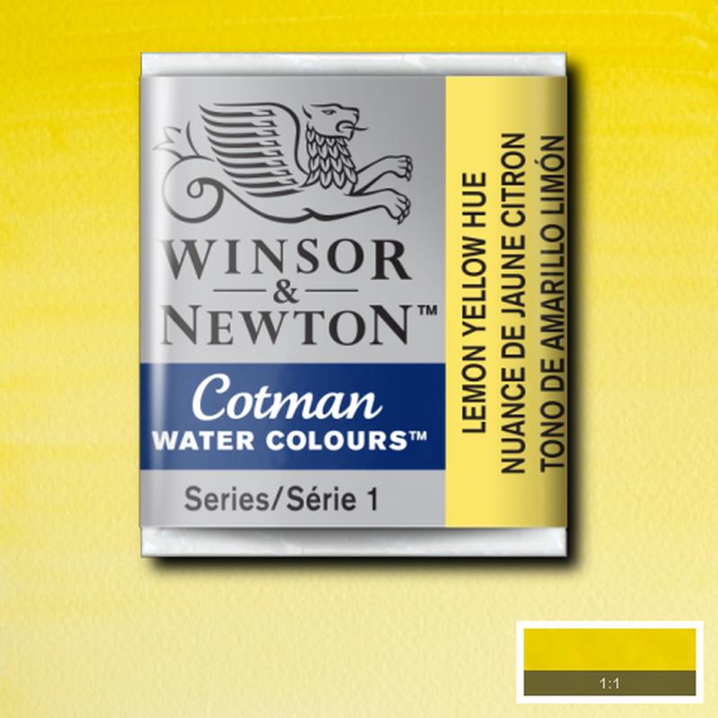 ACUARELA COTMAN EN PASTILLA LEMON YELLOW HUE 0301346 - WINSOR & NE