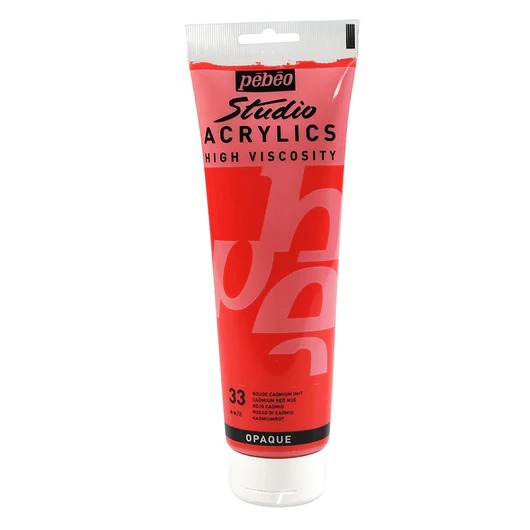 ACRILICO STUDIO 250ML CADMIUM RED HUE NO.33 - PEBEO
