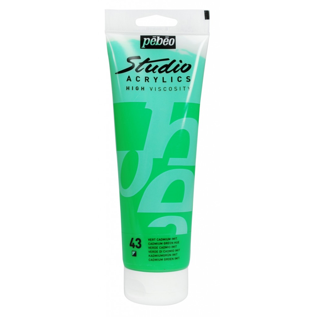 ACRILICO STUDIO 250ML CADMIUM GREEN HUE NO.43 - PEBEO