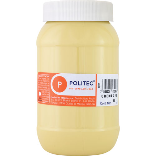PINTURA ACRILICA 500ML CREMA NO.320 - POLITEC