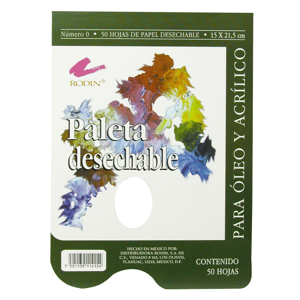 BLOCK PALETA DESECHABLE 15X22CMS 762 - RODIN
