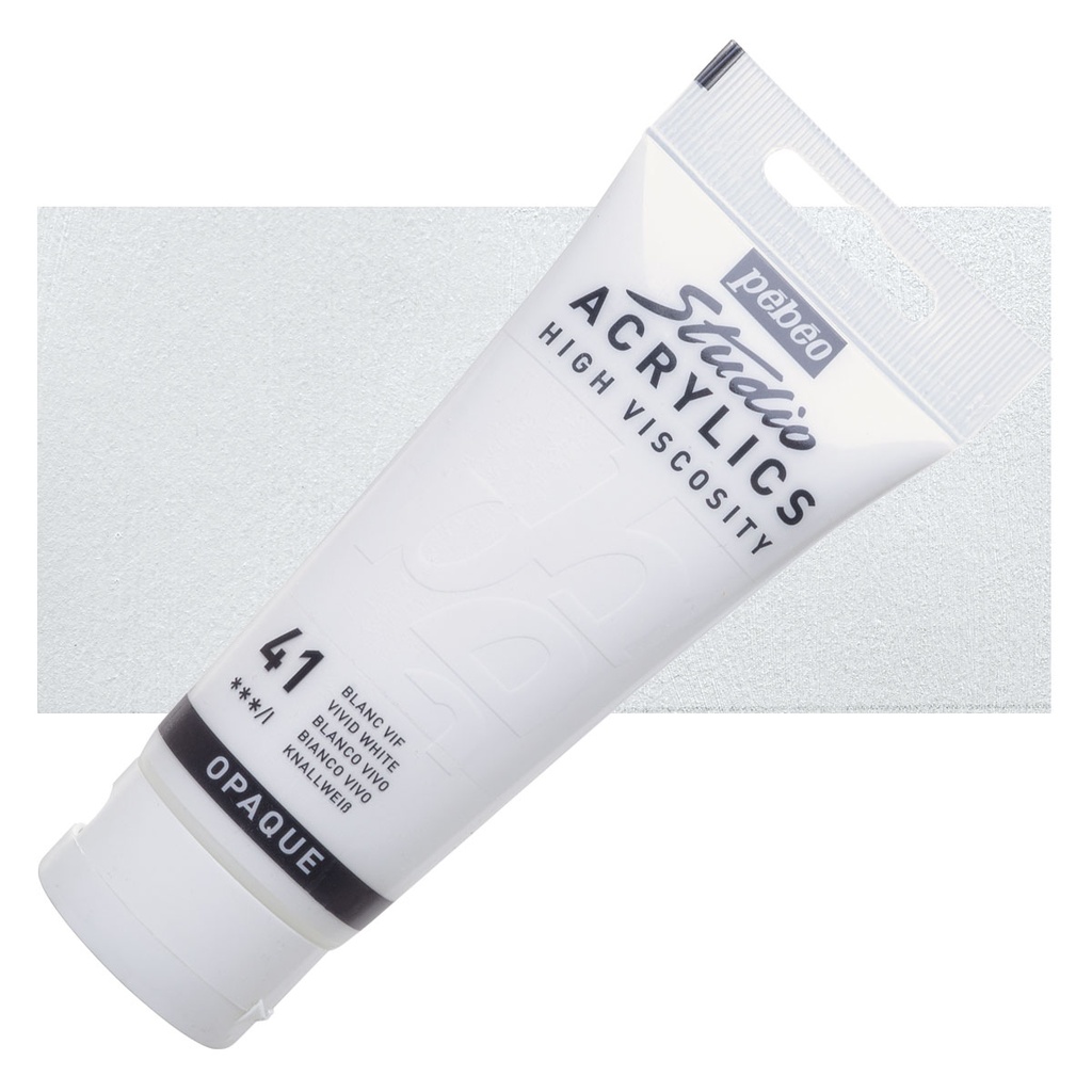 ACRILICO STUDIO 100ML VIVID WHITE NO.41 - PEBEO