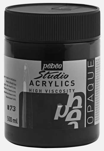 ACRILICO STUDIO 500ML IVORY BLACK HUE NO. 73 - PEBEO