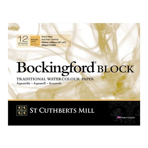 BLOCK ACUARELA 12X16" 12H ROUGH BOCKINGFORD 140LB - SAUNDERS