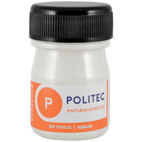 [7501230050115] PINTURA ACRILICA 20ML BLANCO NACARADO NO.501 - POLITEC