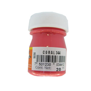 [7501230034412] PINTURA ACRILICA 20ML CORAL NO.344 - POLITEC