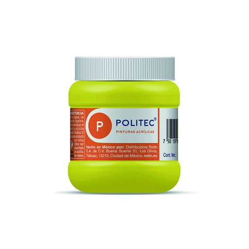 [7501230030742] PINTURA ACRILICA 250ML LIMON HANZA NO.307 - POLITEC