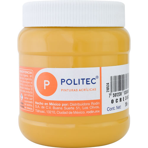 [7501230030346] PINTURA ACRILICA 250ML OCRE NO.303 - POLITEC