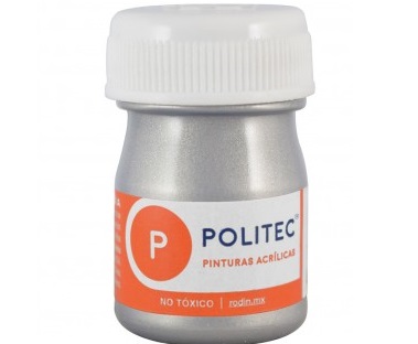 [7501230070083] PINTURA ACRILICA 20ML PLATA NO.701 - POLITEC