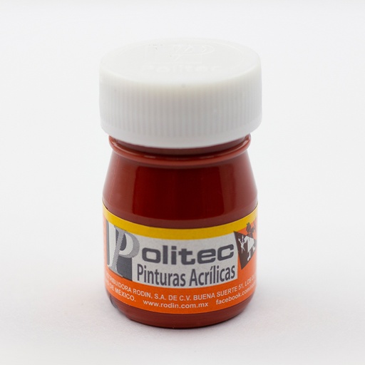 [7501230030513] PINTURA ACRILICA 20ML ROJO OXIDO NO.305 - POLITEC