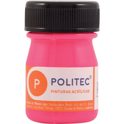 [7501230080617] PINTURA ACRILICA 20ML ROSA FLUO L-806 - POLITEC