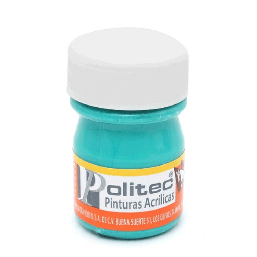 [7501230032418] PINTURA ACRILICA 20ML TURQUEZA NO.324 - POLITEC