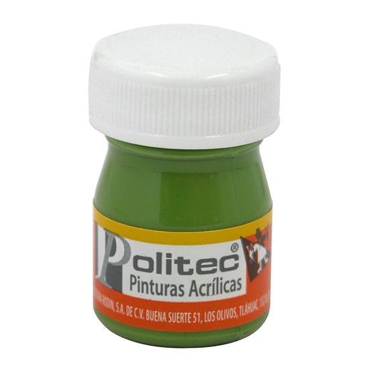 [7501230032814] PINTURA ACRILICA 20ML VERDE HOJA NO.328 - POLITEC