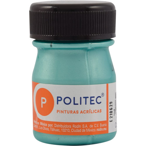 [7501230053314] PINTURA ACRILICA 20ML VERDE NACARADO NO.533 - POLITEC