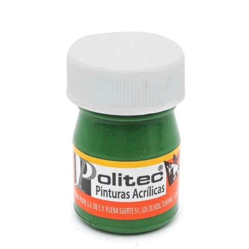 [7501230033019] PINTURA ACRILICA 20ML VERDE ORO NO.330 - POLITEC