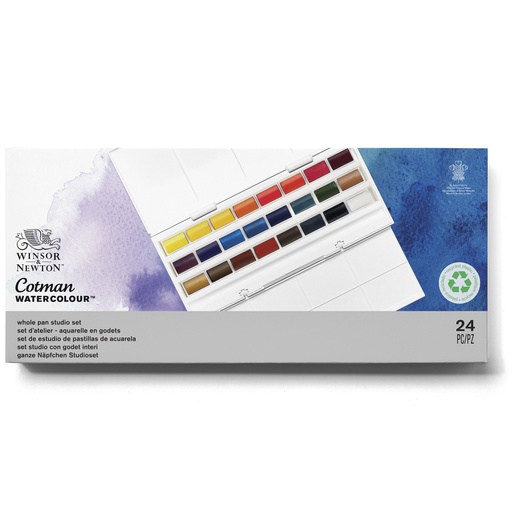 [094376905335] SET DE ACUARELA STUDIO 0390084 COTMAN 24 PASTILLAS - WINSOR & NE