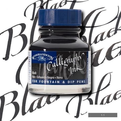 [094376907285] TINTA PARA CALIGRAFIA NEGRA 30ML - WINSOR & NE