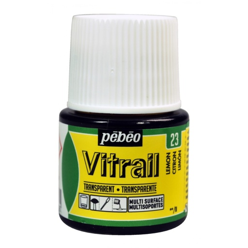 [3167860500235] VITRAIL 45ML AMARILLO LIMON #23 TRANSPARENTE - PEBEO