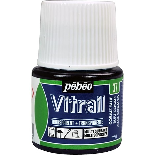 [3167860500372] VITRAIL 45ML COBALT BLUE #37 TRANSPARENTE - PEBEO