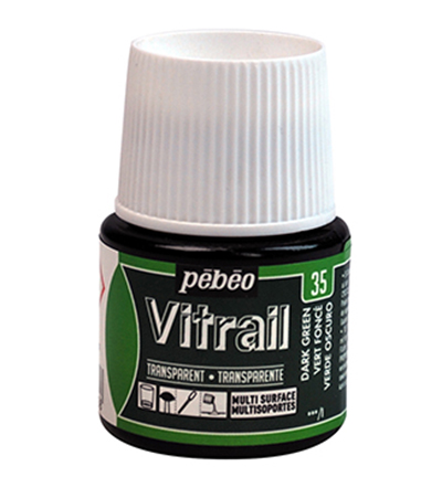 [3167860500358] VITRAIL 45ML DARK GREEN #35 TRANSPARENTE - PEBEO