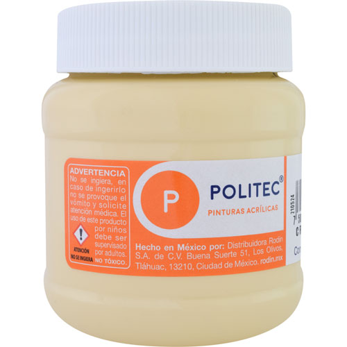 [7501230032043] PINTURA ACRILICA 250ML CREMA NO.320 - POLITEC