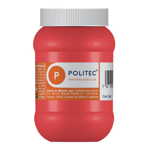[7501230034467] PINTURA ACRILICA 500ML CORAL NO.344 - POLITEC