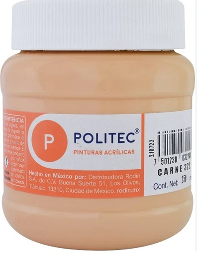 [7501230032241] PINTURA ACRILICA 250ML CARNE NO.322 - POLITEC