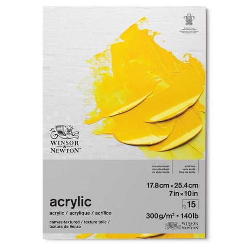 [884955076736] BLOCK PARA ACRILICO 7X10" GAL PAD 15H - WINSOR & NE