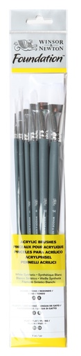 [884955030561] SET DE 6 PINCELES LARGOS FOUNDATION ACRYLIC - WINSOR & NE