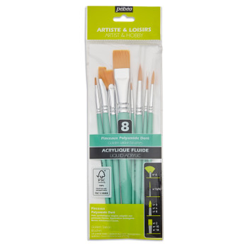 [3167869523136] SET 8 PINCELES SINTETICO DORADO CORTO